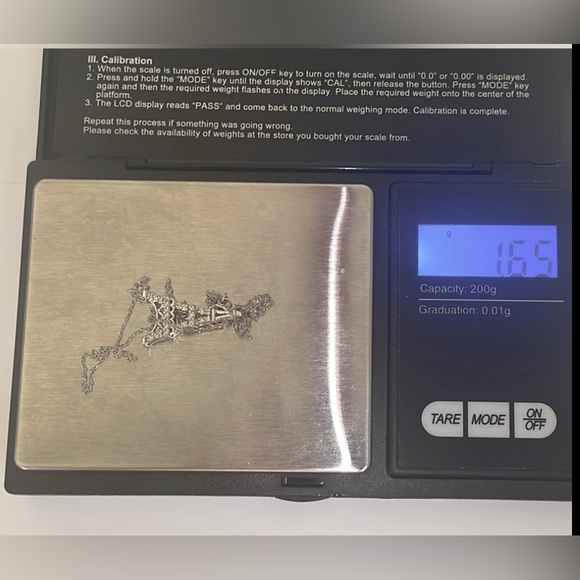 Solid 10K 10 Karat White Gold Eiffel Tower Pendant Necklace France French Paris - Picture 9 of 10